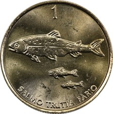 Slovenia - 1 Tolar - 2000 - Unc - Brown trout