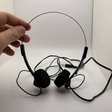 Vintage 1990's GE Foam Headphones, Metal Frame Tested