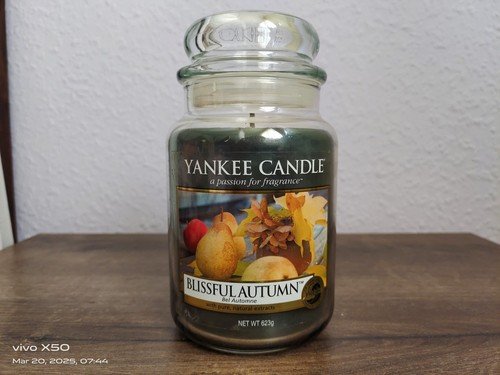 Yankee Candle Glitzerndes Weihnachtsglas - Große Duftkerze Mit Vanille & Bernstein - Ca. 150 Stunden Brenndauer