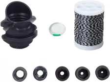 Archery 37/45 Hooed Degree Peep Sight Kit 6X 8X Clarifier and 5 Size Aperture In