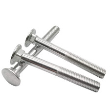 CARRIAGE BOLTS M10 (10mm) COACH CUP SQUARE SCREWS WITH HEXAGON FULL NUTS ZINC