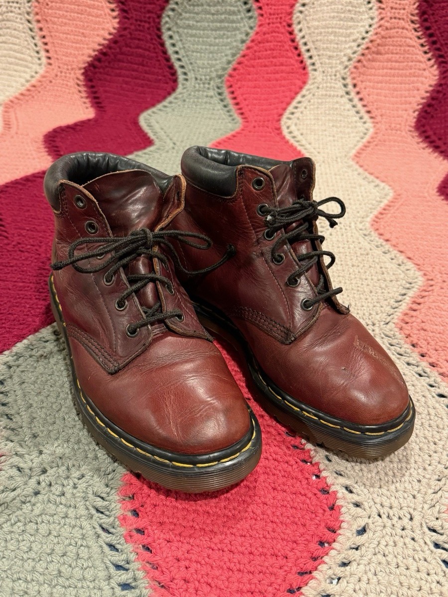VINTAGE Dr Martens 939 Made in England Analine Ben Burgundy Red