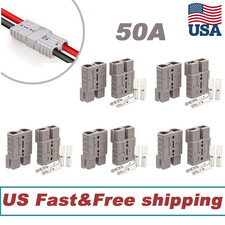Battery Quick Connect Plug 6-10 Gauge 50a Disconnect Connector For Winch Trailer Battery Quick Connect Plug 6-10 Gauge 50a Disconnect Connector For Winch Trailer