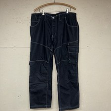 Blaklader 1659 Work Pants Black Cordura Denim Button Fly Men  s Sz 42x34 NWT New