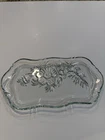 Vtg Vanity Tray Jeanette Glass Co.  Camilla Floral Pattern No Chips/Scratches