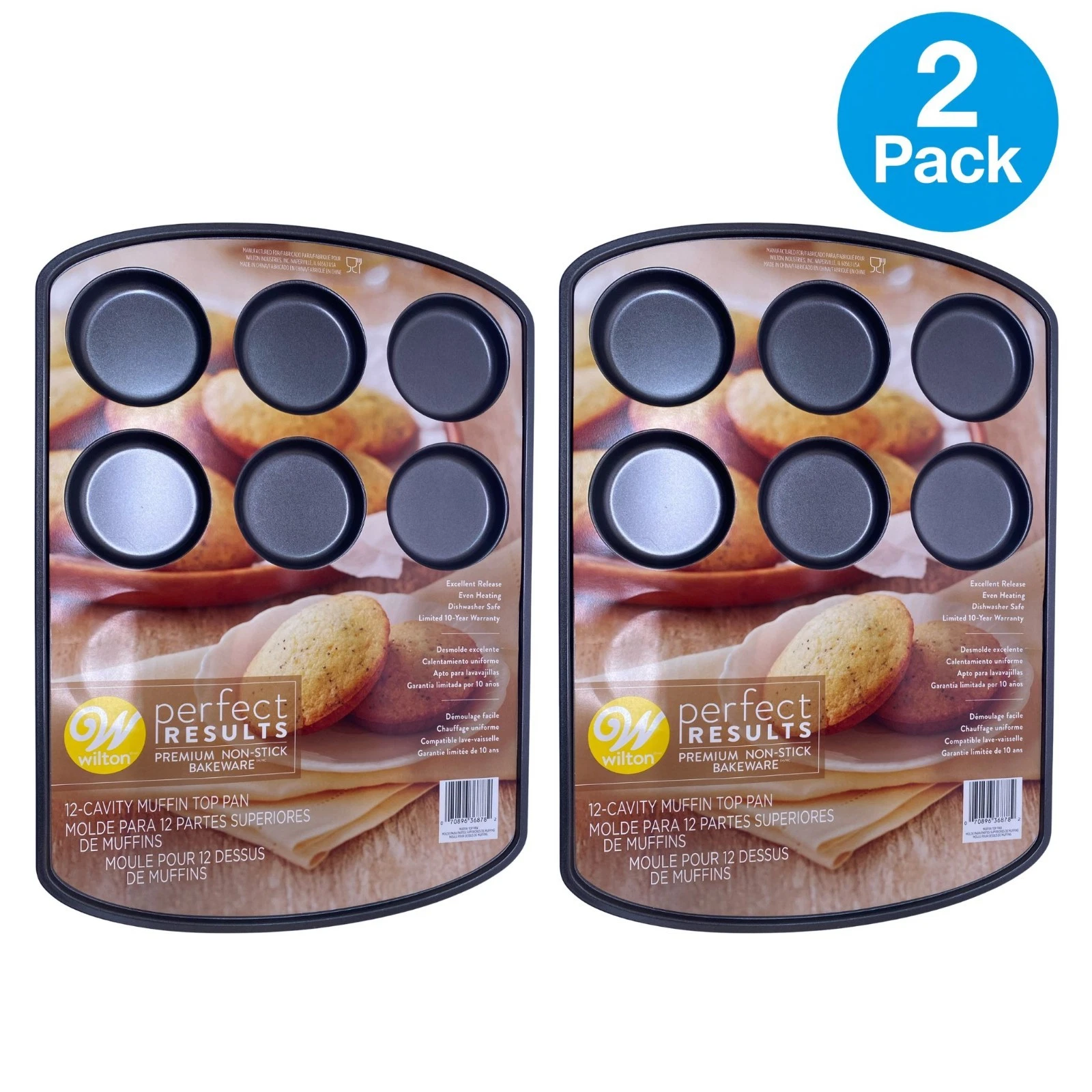 Wilton 12-Cavity Muffin Top Pan Nonstick 2 Pack New
Opens in a new window or tab