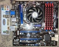 MSI A75MA-G55 Motherboard Socket FM1 A75 DDR3 mATX W/ 16GB RAM & A6-3650 TESTED