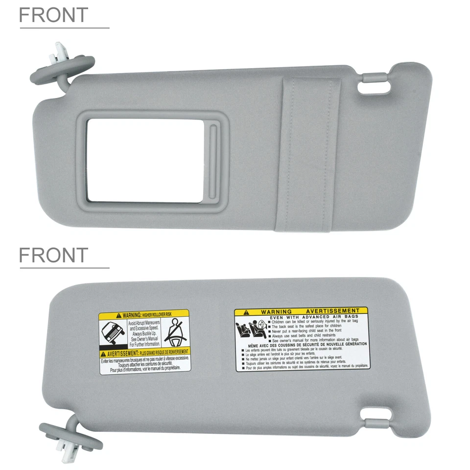 LEFT DRIVER SIDE SUN VISOR W/ MIRROR GRAY SUNSHIELD FOR TOYOTA VENZA 2009-2016 Foto 3 de 4