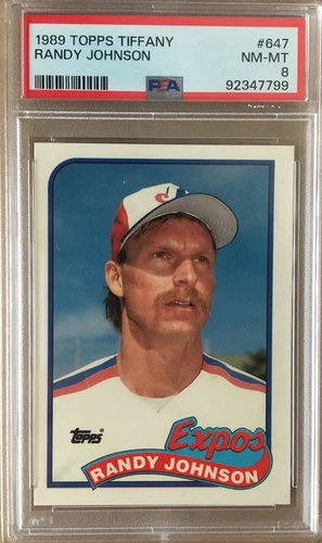 1989 topps tiffany randy johnson psa 8