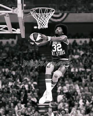 1975 - 76 ABA  All Star Game  Dr J Julius Erving Slam Dunk Contest  8 X 10 Photo