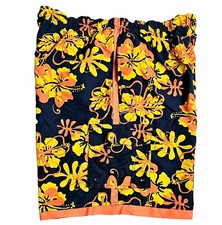 VTG LAGUNA Swim Shorts Border Surf Mens Sz XL Floral Tropical 1990 USA VGC 