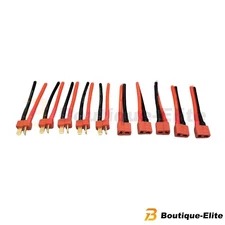 For RC 5 Pairs T Plug Connector Female and Male Deans with 14AWG Silicon Wire US