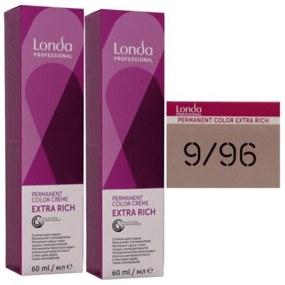 Londa Professional permanente Cremehaarfarbe Extra Rich 2 x 60 ml 9/96 lichtblon