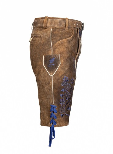 Lederhose Herren Trachten Lederhose Oktoberfest Lederhose mit Gürtel Gr,46-64 - Bild 3 von 5