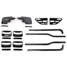 Black Exterior Fender Vent Mirror Handle Cover Gas Trim Set For Ford F150 09-14