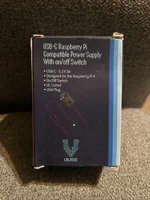 VILROS RASPBERRY PI 4 POWER SUPPLY (USB-C) WITH ON/OFF SWITCH D3-2