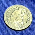 1854 United States Seated Liberty Half Dime 90% Silver Good Condition — photo 1