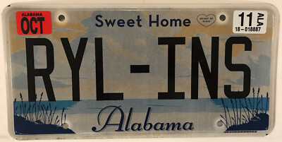 Vanity RYL INS RYLEY RILEY INSURANCE license plate Ryleigh Rylo Ryland Your Life