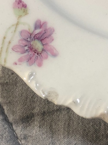 PIATTI DA DESSERT VINTAGE ELITE LIMOGES PORCELLANA FRANCESE 6,25” floreali lotto di 7 - Foto 6 di 8