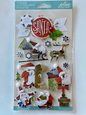 Jolee’s Boutique Stickers 11 PC Christmas Santa Sleigh Gifts Stocking 3D NEW