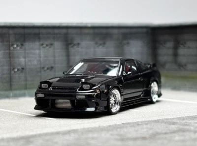MT 1:64 JDM Black Silvia S13 180SX Type X Sports Model MT 1:64 JDM Black Silvia S13 180SX Type X Sports Model