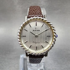Rado Elegance Watch Women 23mm Silver Dial Steel Manual Wind Runs Vintage