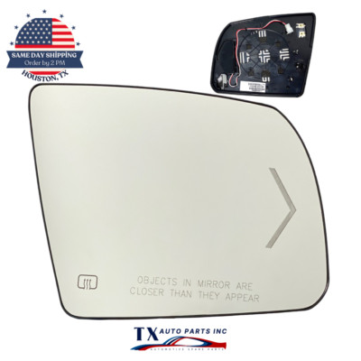Side Mirror Glass for 2010-17 Toyota Tundra Sequoia Signal Heated Passenger Side