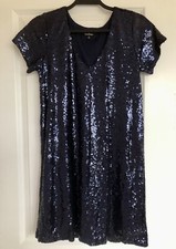 Lulu’s Navy Sequined Sparkle Dress Women’s Size Small - Pre-Owned