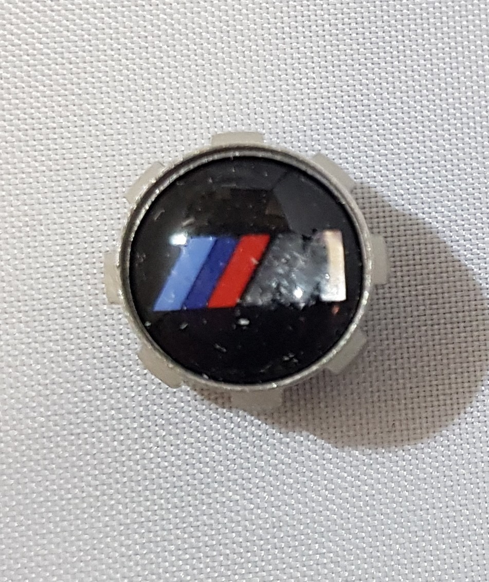 New Genuine BMW Set of 4 Aluminium TPMS Tyre Valve Caps with M Logo
