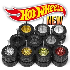 1/64 Scale STEELIES v2 OFFROAD Real Rider Wheels Rims Tires Set for Hot
