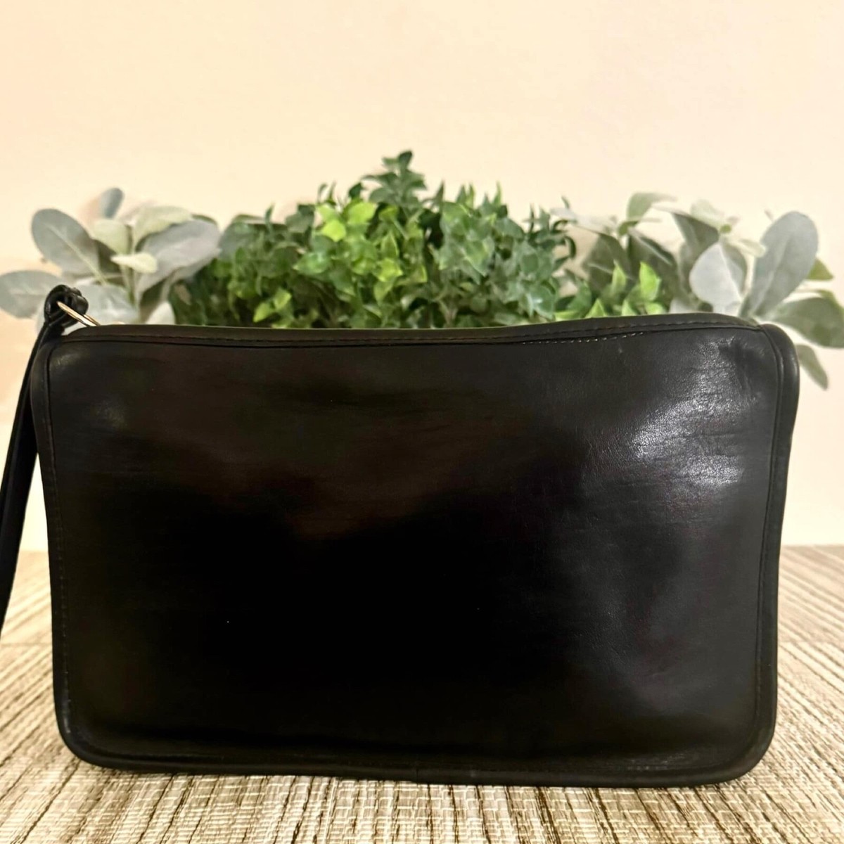 小物 Vintage Coach Navy Compact Clutch Rare Vintage Coach Pocket Purse Shoulder Bag/Clutch: Navy Blue
