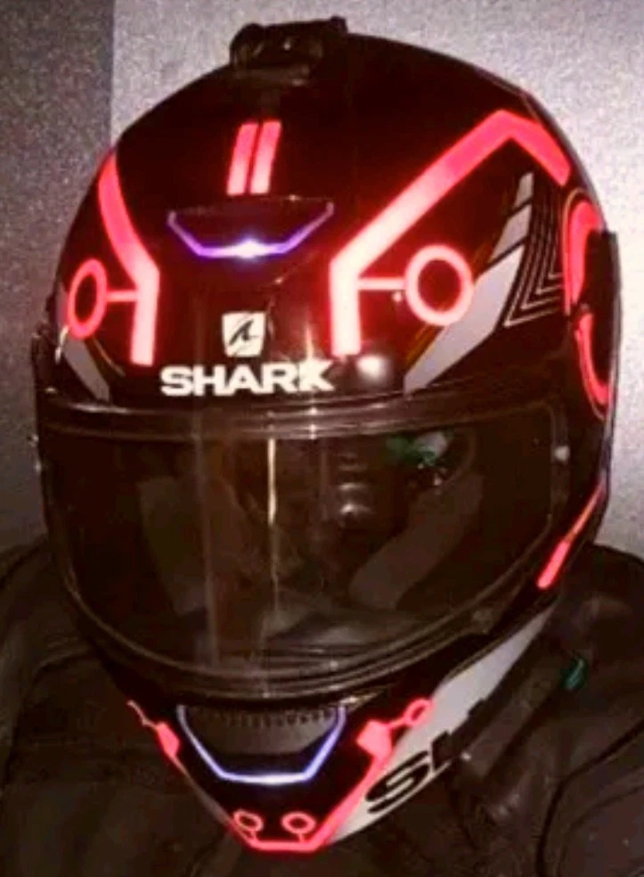 TRON STYLE HELMET STICKERS REFLECTIVE DECALS HI VIZ HELMET January