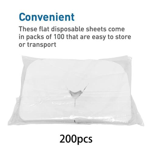 200Pcs Disposable Face Cradle Covers, Non Sticking Flat Face Rest Cover, Soft - Bild 1 von 9