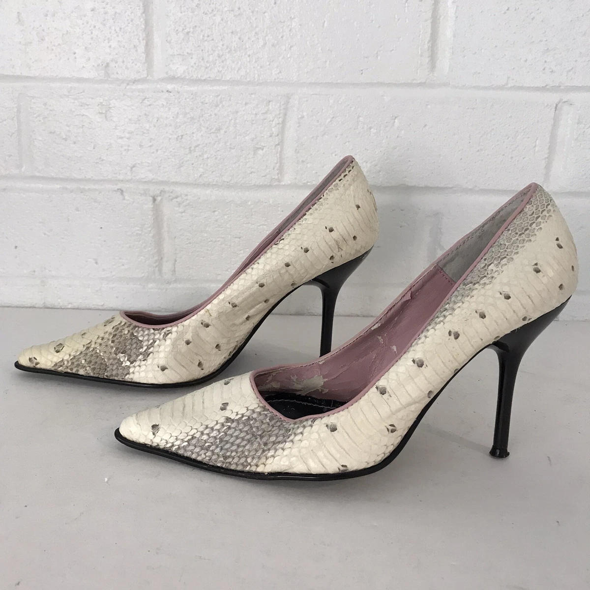 Sofia Gray Snake Skin Leather Stiletto High Heels Pumps Women's Shoes -  EU37/US6.5 / Gray in 2023 | Pumps heels, High heel pumps, Super high heels