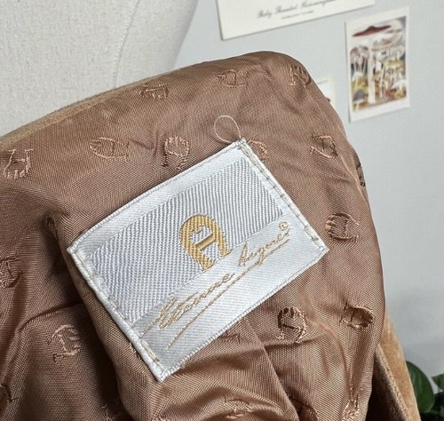 1980s Vintage Suede Etienne Aigner Vintage Tan Bomber Jacket Womens 10 Medium - Picture 13 of 13