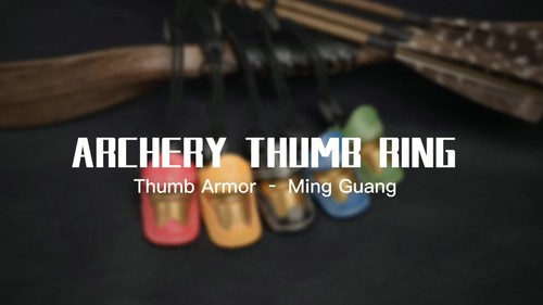 Archery Thumb Ring Soft Leather Finger Guard Protector for Recurve Bow Red - Video 1 of 1