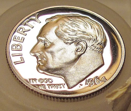 1964 Gem CAMEO  Proof Dime 90% Silver OUTSTANDING  ORIGINAL LUSTER  #623 ~ 16
