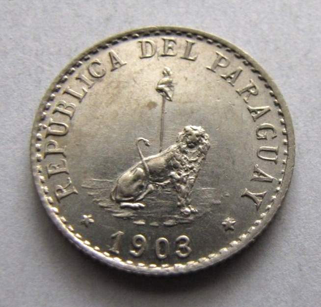 Paraguay KM8 20 Centavos 1903 full luster original BU | eBay