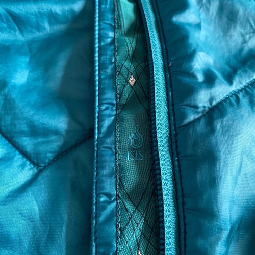 Isis Primaloft Quilted Puffer Jacket Teal Blue Full Zip M Outdoor Gorpcore - Picture 5 of 8