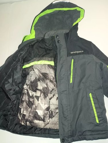 ZeroXposure Boys Ski Winter Puffer Jacket Zip Up Outdoor Black Size Large B001 - Picture 4 of 9