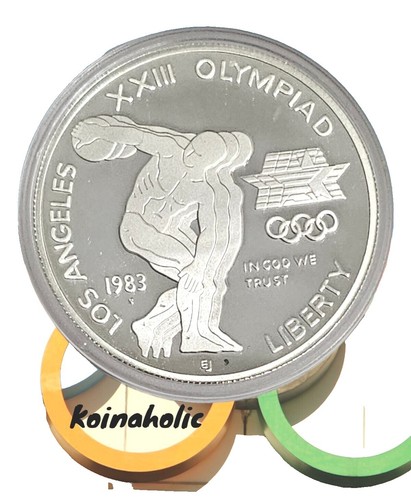 1983-S Olympic Silver Dollar US Mint Commemorative Proof $1 90% w