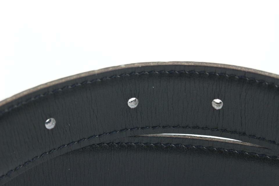 Hermès Navy x Black x Silver 24mm Reversible H Logo Belt Kit  1h425s Hermès Navy x Black x Silver 24mm Reversible H Logo Belt Kit  main image 2