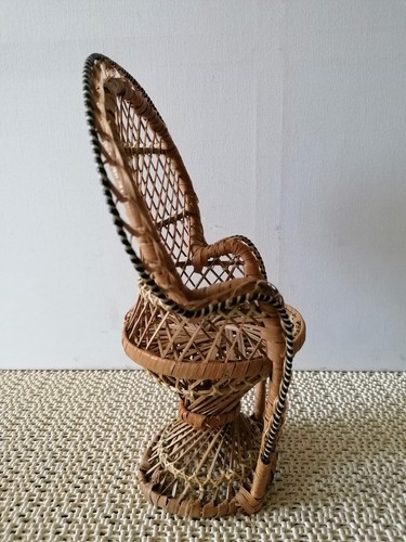 Pfauenthron, Puppensessel, dekoratives Korbgeflecht H:30cm - Picture 2 of 5