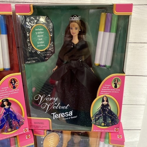 Lot of 4 Very Velvet Barbie Dolls Barbie Teresa Christie Kira BRAND NEW!!!! - Picture 3 of 15