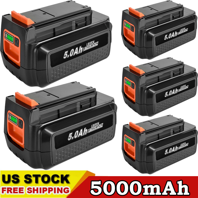For Black Decker 40Volt 40V Max Li-ion 5.0Ah Battery LBX2040 LBXR36 LST136