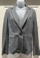 Banana Republic Ponte Suit Separates Lined Jacket Size 4 Gray