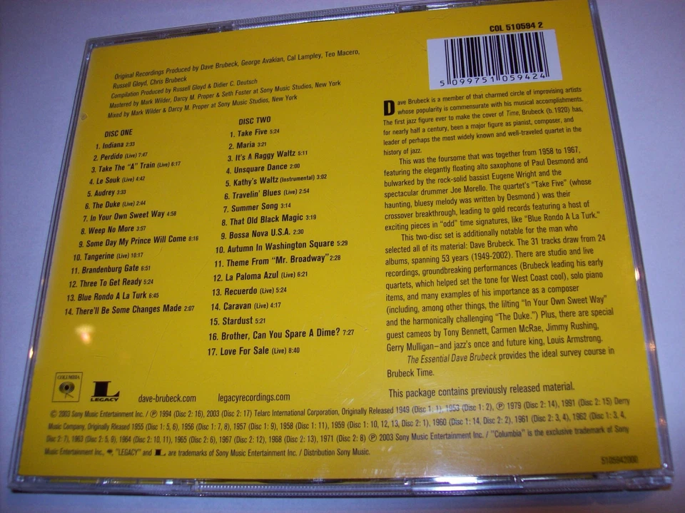 DoCD - Dave Brubeck - The Essential - Bild 2 von 2