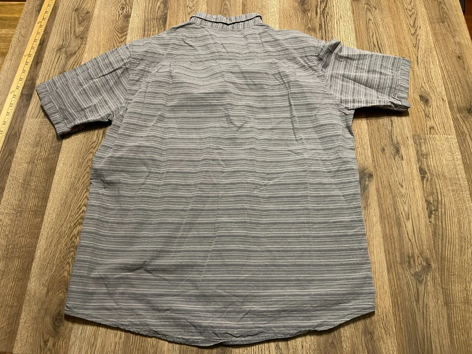 Retrofit Shirt, Men's Size XXL, Gray, Button Down, Short Sleeve - Imagem 2 de 4