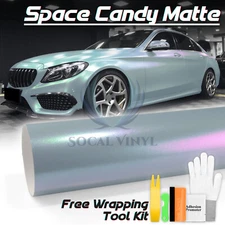 Space Candy Matte Gray Blue Metallic Sticker Decal Car Vinyl Wrap Sheet Film