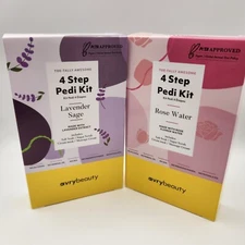 Avry Beauty 4 Step Pedi Kit Set of 2 Rose Water and Lavender Sage